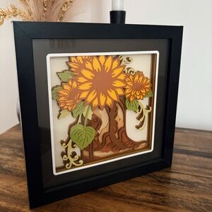 Cowboy Boots & Sunflower Framed Wall Art 🌻✨